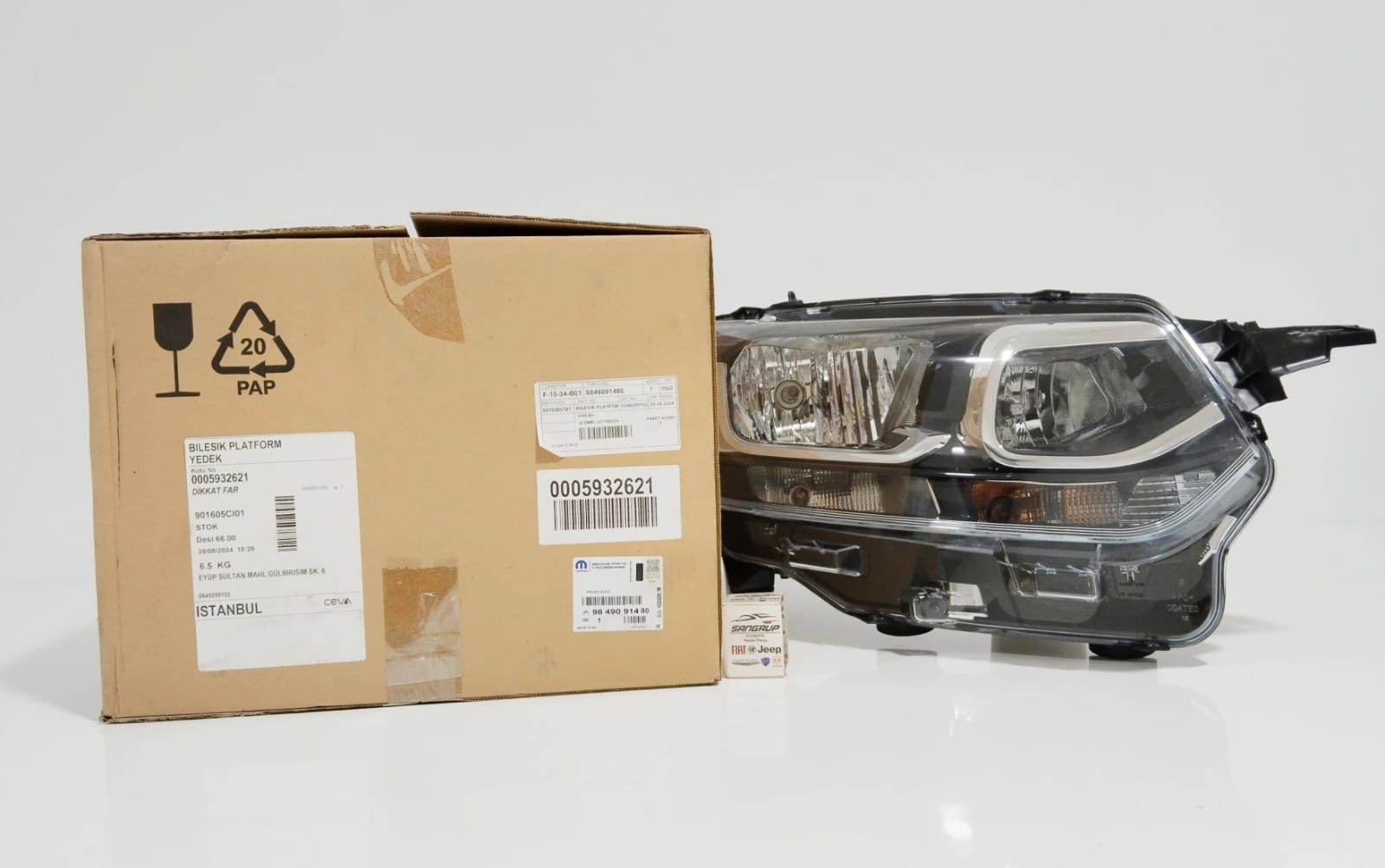 Sağ Far | Doblo Combo Proace City (2024 ve Sonrası)